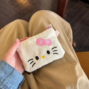 Bandai | Cute Hello Kitty Coin Purse Cartoon Portable Lipstick Earphone Storage Carry with You Small Bag Holiday Gifts
