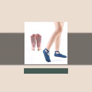 948 Kaos Kaki Jari Yoga Pendek Semata Kaki Wanita Gel Anti Slip Toe Socks