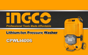 INGCO 40V Brushless Cordless Pressure Washer for Car Washing Fence Cleaning Patio Maintenance CPWLI4006
