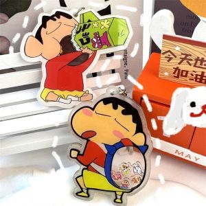 Crayon Shin-chan Shake Swinging Keychain Cute Acrylic Rocker Keychain Bag Pendant Decoration Gift