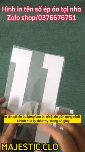 Hình ủi nhiệt in áo Mẫu TênSố (Nhiều kích cỡ & Mẫu)