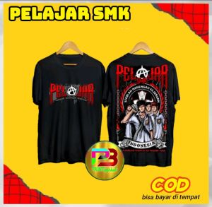 Baju Kaos T-Shirt Pelajar SMK Lengan Pendek Ukuran Dewasa Combet 30s Bisa Custom Kata-Kata/ Pilihanmu