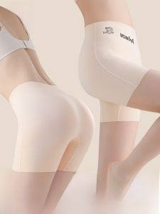 MiiOW | Cat Woman Invisible Safety Pants High Waist Thin Ice Silk Womens Underwear Briefs Two-In-One Summer Abdomen Control Shorts