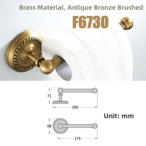 Elegant Easy Install Wall-Mounted Tissue Holder Antique Brass
