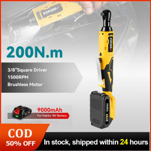 3/8 Inch Electric Wrench Ratchet 200N.M Cordless Efficient Handheld Rechargeable Repair Power Tool For Makita 18V Battery