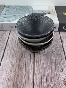 ถ้วยเซรามิค ชามเซรามิค ชามราเม็ง ชามสไตล์ญี่ปุ่น ลายหิมะ ขนาด 4.6 x 2 นิ้ว