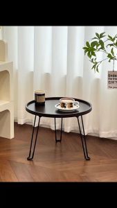 Folding Nordic side table mini small tea table simple round table family living room small apartment coffee table