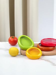 1pcs Silicone Fruit And Vegetable Fresh-Keeping Box Food Storage Container Set Portable Stackable And Leak Proof Keeping