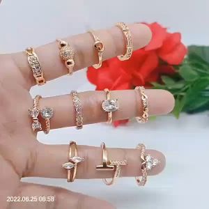 Cincin Fasion Terlaris: Cincin Titanium Lapis Emas