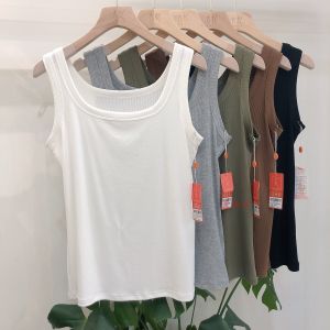 Low-Neck Sleeveless Modal Thread Cotton Thin Vest Strapless Top Inner And Outer Wear Summer Fashion Womens Tank Top