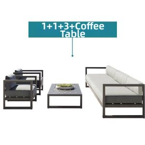 Outdoor Waterproof UV-Resistant Aluminum Sofa Set