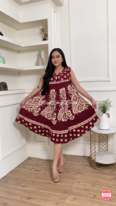 DASTER YUKENSI BUSUI MOTIF ROSELA KEKINIAN TERBARU DRESS WANITA SINGLET CANTIK BAJU TIDUR LONGGAR
