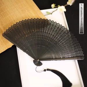 7-Inch Full Bamboo Fan Chinese Style Handmade Folding Fan Su Hangzhou Ruyi Classy Sandalwood Fan Men and Women Custom Chinese Ancient Style