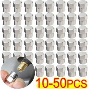 【WOKEN】10-50 nắp chống bụi crôm thông dụng Đầu phẳng nắp van lốp xe ô tô nắp van lốp xe hình lục giác thông dụng Xe đạp xe máy