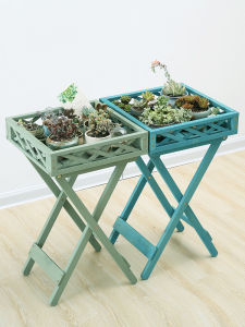 Solid Wood Pergola Multi-Layer Floor Flower Pot Rack Succulent Bonsai Rack Balcony Living Room Interior Storage Outdoor Retro