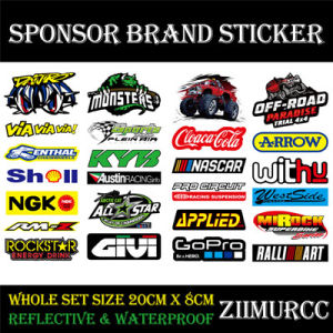 Reflective Sponsor Rockstar NASCAR Ralliart Logo Sticker Decoration Motorcycle Motorbike Scooter Visor Racing Helmet Windshield BodyDecals Accessories for Harley