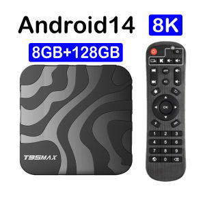 T95 Max 8GB 128GB Smart TV Box Android 14 Google Assistant Bluetooth 5.4 Dual Wifi 5G Wifi6 8K Ultra 4K Streaming Media Player