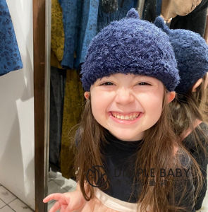 Dimple Baby 20aw Boys and Girls Japanese Autumn and Winter Plush Hat Baby Cute Babys Knit Hat Elf Hat