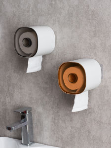 กล่องใส่กระดาษชำระติดผนังห้องน้ำ กันน้ำ ไม่ต้องเจาะรู อุปกรณ์จัดระเบียบในห้องน้ำ ตู้สำหรับเก็บกระดาษชำระแบบติดผนัง