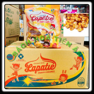 Thùng Thạch caramel Lapatie Long Hải 8 túi x 992g