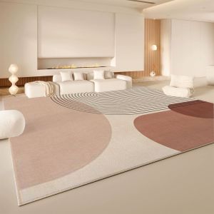 VIKAMA Light Zebra Texture Area Rug Washable Non Slip Living Room Carpet Neutral Wabi Sabi Modern Home Floor Decor Rug