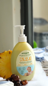 Nước giặt đồ cho bé sơ sinh nước giặt đồ cho bé enzyco nước giặt hữu cơ sinh học lên men từ enzyme dứa bồ hòn cam 465ml