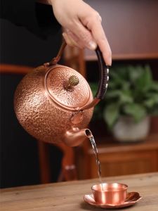 QINJUE | Handmade Copper Kettle Retro Teapot Thickened Copper Handle