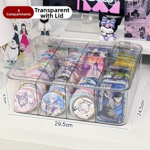 Small Card Storage Box Flip Cover Acrylic