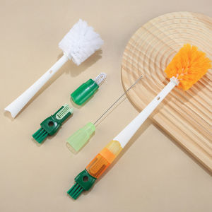 5-in-1 Cup Brush Set Strong Adsorbed Shape Cup Brush Long Handle Bottle Brush Cleaner Cleaning Brush Kitchen Cleaning Accessorie