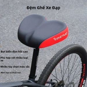 Đệm Yên Xe Đạp Không Mũi Rộng Rãi Thoải Mái Yên Xe Đạp Leo Núi Hấp Thụ Sốc Dành Cho Nam Giới Yên Xe Đạp Đường Trường Có Vỏ Giả Da
