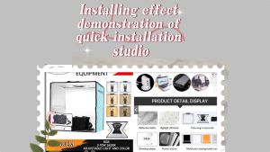 Zkeezm 30/40cm Photography Studio Dual dimming Light Box Mini Folding Portable LED Light with 4 Backgrounds