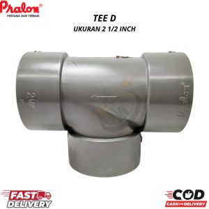 Tee Pipa 2½ in PVC D/ Tee 2½" T 2½"(TEE 2½ D MEREK PRALON BAHAN PVC TEBAL SEPERTI RUCIKA)CABANG TIGA