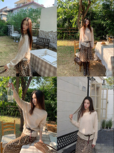 NIHAOKANONG | Áo Sweater Len Dáng Rộng Phù Hợp Mùa Xuân