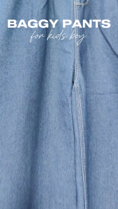 Loose Baggy Denim Pants for Kids Boys 5-12 Years Old Korean Style Plain Denim Blue Maong Pantalon for Boys