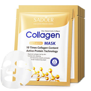 SADOER | 10pcs Anti-wrinkle Collagen Face Mask Moisturizing Anti-aging Wrinkle Whitenting skincare Face Sheet Mask Facial Masks Skin Care