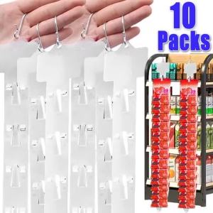 Plastic Snack Hanging Strips Store Hang Snacks Display Hanger with Hooks Supermarket Shelf Useful Shop Merchandising Clip Strip
