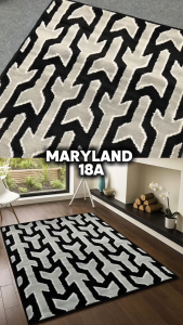 MARYLAND Karpet Lantai 160x210 Black Grey 18A