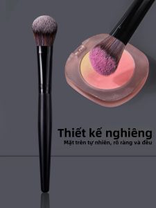 Cọ Má Dạng Góc Chuyên Nghiệp Cán Gỗ Lông Sợi Len Dùng Tán Phấn Má Hồng Tạo Khối Và Tán Phấn Má Dạng Lỏng.