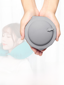 Portable Inflatable U-Shaped Neck Pillow Travel Compressed Air Pressure Release Headrest for Car And Air Travel Neck Support