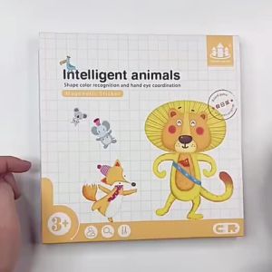 Magnetic Puzzle Book Magnetic Mix and Match Game for Creativity and Motor Skills with Travel Storage Case Learning Educational Montessori Toys for Boys and Girls Over 3 Years Old