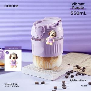 CAROTE | High Borosilicate Heat Resistant Travel Mug With Straw