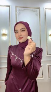 Baju Kurung Melayu Bridesmaid Polos FAYRA Kebaya Payet Setelan Blouse Rok Span Kondangan Lamaran
