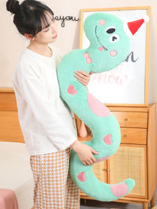 Adorable Long Snakes Toy Plush Doll Sleeping Pillow Cushion New Year Gift for Girls Realistic Doll Soft PP Cotton Filled Toy
