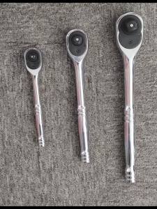 Bộ Cờ Lê Ratchet Tháo Lắp Nhanh Hai Chiều Đầu Vuông 1/4" 3/8" 1/2" 100 Răng Thép Chrome Vanadium Dùng Cho Việc Làm Việc Với Kim Loại