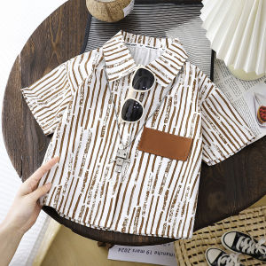 JIFANPAUL | New Summer Striped Short Sleeve Shirt for Boys