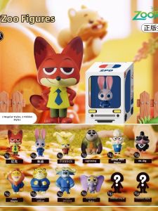 XUNNIAN | Crazy Animal City Zootopia Judy & Nick Bunny Officer Figure Pendant