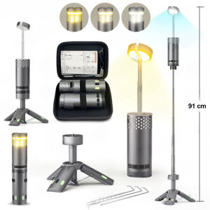 Magnetic telescopic lamp capacity 10000mAh camping 360 ° rotating lamp head height 67 or 91cm(67cm tripod with magnetic suction 91cm tripod with non-magnetic suction function)