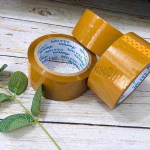 Băng keo vàng đục 5cm - 80yds