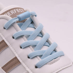 New 1Pair/3Pair Metal Lock Shoe Laces for Sneakers Elastic Stretch No Tie Shoelaces Casual Shoes Running Shoes