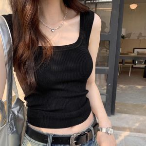 HUOLISI | U-neck Wide Shoulder Band Summer Suit Vest